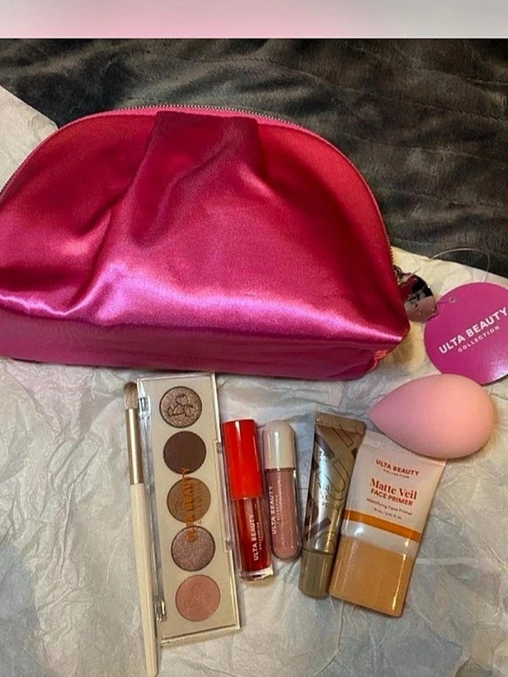 Ulta Beauty Collection 8pcs Matte Veil Face Primer Makeup Set Pink NWT